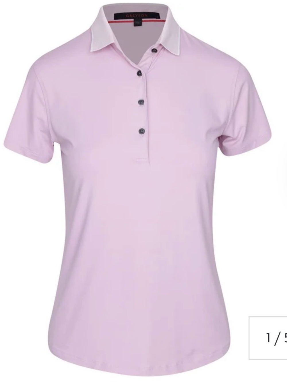 Greyson Scarlett Polo Shirt With Crowley Collar small pink short sleeve golf